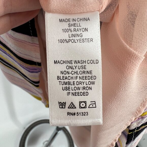 1. State Halter Neck Striped Mini Swing Trapeze Dress Size Medium - Picture 8 of 9